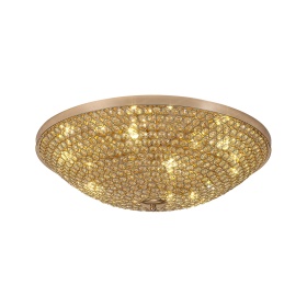 Ava French Gold Crystal Ceiling Lights Diyas Flush Crystal Fittings Ava French Gold Crystal Ceiling Lights Diyas Flush Crystal Fittings